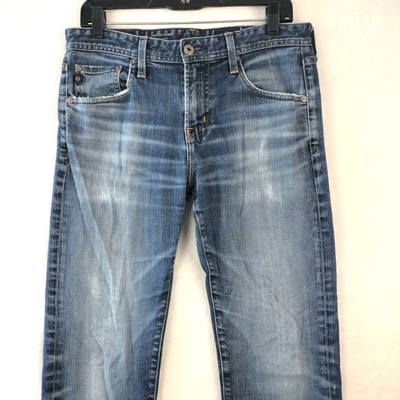 Adriano Goldschmied Jeans Mens 32x34 Blue Matchbox Slim Straight Dark Wash Denim - Picture 2 of 16